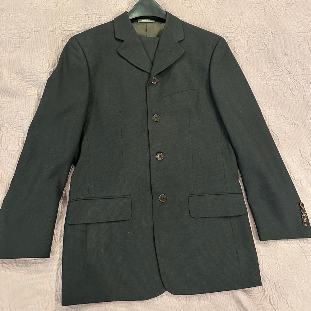 Calvin Klein Black with brown tone Suit 100% wool
